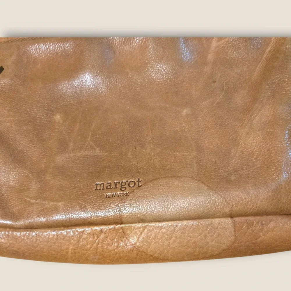 Vintage Margot New York Leather Hobo Bag 2000s 13x13